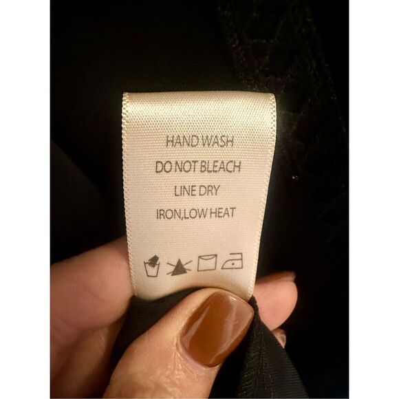 NWT Max Studio Flutter Sleeve Satin Midi Dress in Black.  Size XS - Picture 7 of 14